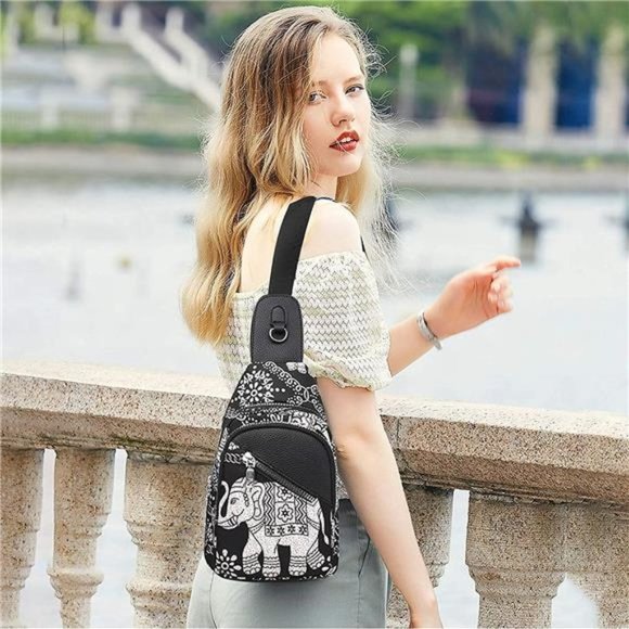 Boho Elephant Sling Bag - Picture 2 of 4